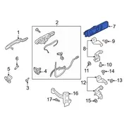 Interior Door Handle - Right, Rear, Inner (Police)