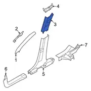 Door Pillar Post Trim Set - Right
