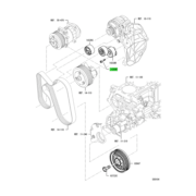 BOLT,ALTERNATOR BELT TENSION PULLEY 1