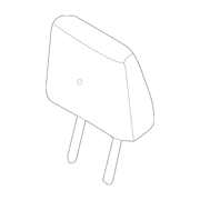 Cover And Pad Headrest - Right, Rear (XLT)