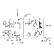 Door Lock Rod Cover Shield - Right, Front