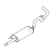 Exhaust Muffler And Pipe - Rear 5.0L