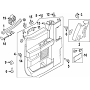 Door Interior Trim Panel - Left, Rear, Upper