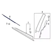 Door Belt Molding Weatherstrip - Right, Front