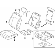 Headrest Pad Cover <br>Headrest part of the Seat and guide - Left, Right, Front (XLT)