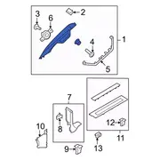 Body A-Pillar Trim Panel Windshield molding - Left