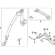 Seat Belt Receptacle Buckle <br>Component that the lap / shoulder inserts into and Amplifier