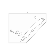 Body A-Pillar Trim Panel Windshield molding - Left (Cypress)