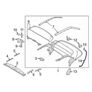Convertible Top Push Rod Stabilizer - Right (Convertible)