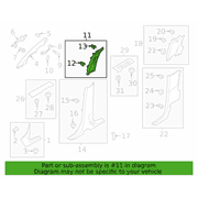 Door Pillar Post Trim Set Body Side Panel - Right, Inner