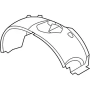 Fender Splash Shield Apron - Right, Front