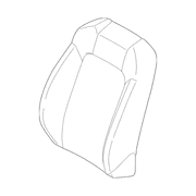 Seat Back Cushion Cover - Right, Front (Coupe)
