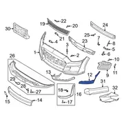 Bumper Trim Fog Lamp Bracket - Right, Front