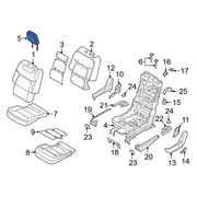 Cover And Pad Headrest - Left, Right, Rear