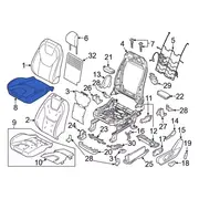 Seat Cover Cushion - Left, Front