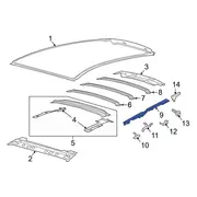 Roof Side Rail - Left, Inner