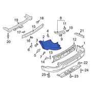 Extension Cover Bumper <br>Bumper Corner Bar Side End cap - Left, Rear, Upper (TIMBERLINE., TRAIL)