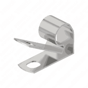 Steel Clip, 0.625 Inch Diameter, 90 Degree Bend, Zinc Plated