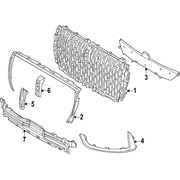 Grille <br>Grille Radiator Bumper Type 1 - Front, Upper, Center