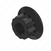M10 x 1.5 12-Point Flanged Nut, 20 mm, ASTM 194 Grade 7