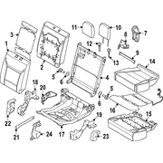 Crew Cab with Armrest Seat Cover <br>A used to replace the original equipment Back cushion of a vehicles