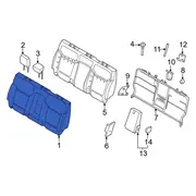 Cover Seat Back - Left, Front