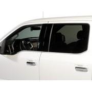 SuperCrew 2015-2020 Chrome 4pc Side Window Trim for Trailer Tow Mirrors