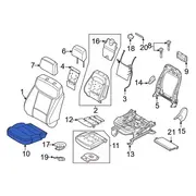 Seat Cover Cloth and TRIMMED Cushion CUS <br>A that replaces the original equipment back