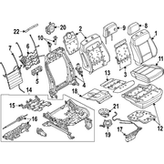 Pad Seat Back Cushion <br>A used on the of a vehicles Power Adjust - Front