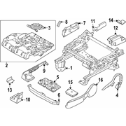 Cover Seat Track - Left, Front