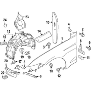 Shield Fender Splash Liner <br>Fender Ft Guard Panel Extension 2.3 liter