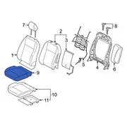 Seat Cover Cushion - Right, Front