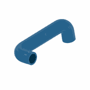 Exhaust Manifold Water Outlet Hose - S60 Marine, 14L