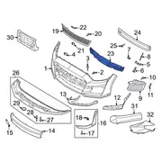 Bumper Impact Absorber Isolator - Front