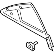 Door Vent Window Fixed Glass - Left, Rear