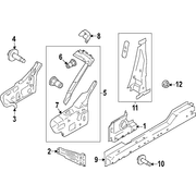 Body A-Pillar Reinforcement Convertible REINFORCED Pillar <br>Reinforcement panel used on the A /rkr Aperture