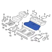 Seat Cover Cushion - Left, Rear (Premium)