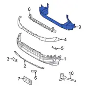 Bumper Impact Bar Reinforcement Rebar - Front