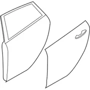 Door Shell Complete Panel - Right, Rear