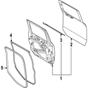 Door Seal Weatherstrip - Right, Rear