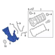 Engine Timing Cover Cylinder - Front 5.2L