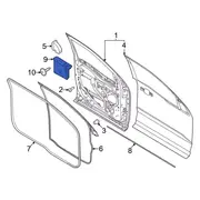 Door Shell Insulator Pad - Left, Front