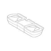 Seat Cover Cushion - Rear, Passenger