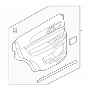 Door Interior Trim Panel - Left, Rear, Lower (DX)
