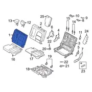 Seat Back Cushion Cover - Left, Rear