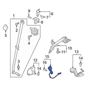 Seat Belt Receptacle - Left, Rear