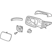 Door Mirror Rear View Head - Left, Outer