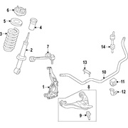 Suspension Strut Shock Absorber - Left, Front