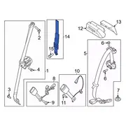 Child Restraint Anchor Plate Seat Anchorage Kit - Rear