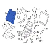 Seat Back Cushion Cover - Right, Rear